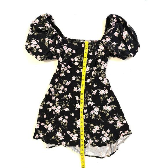 Ms Ann Off Shoulder Romper Womens SM Puff Sleeve Cottagecore Floral Jumpsuit - Picture 5 of 7